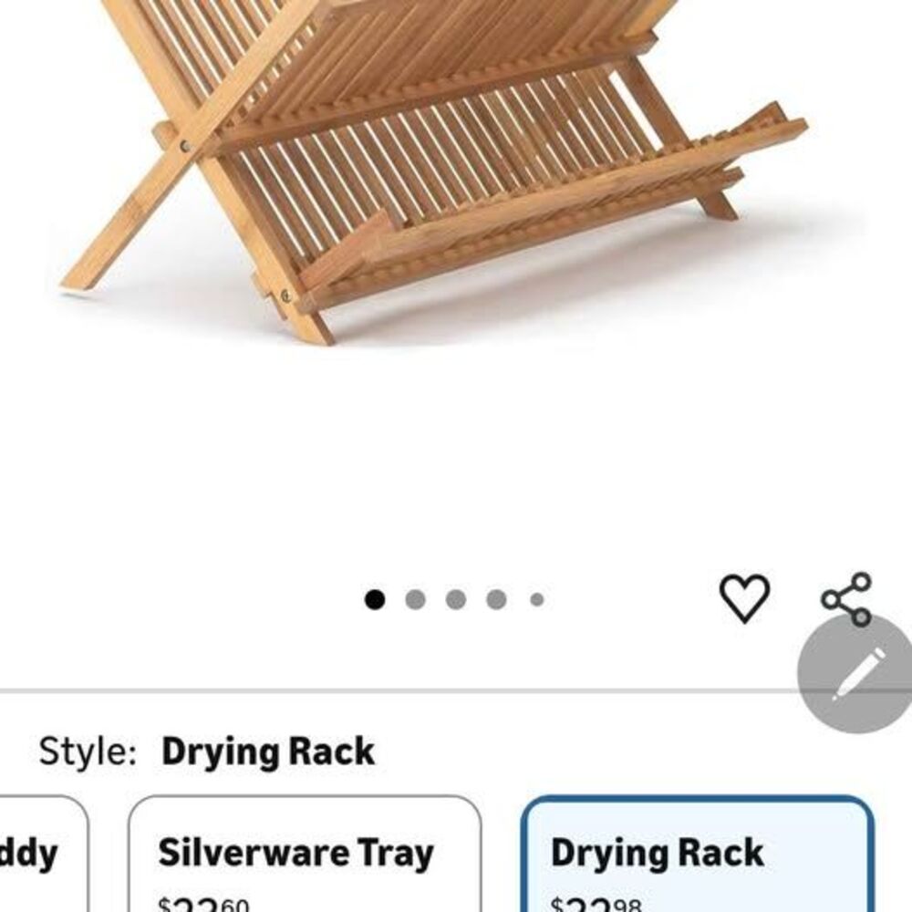 Bamboo Folding Dish Drying Rack - Picture 7 of 7
